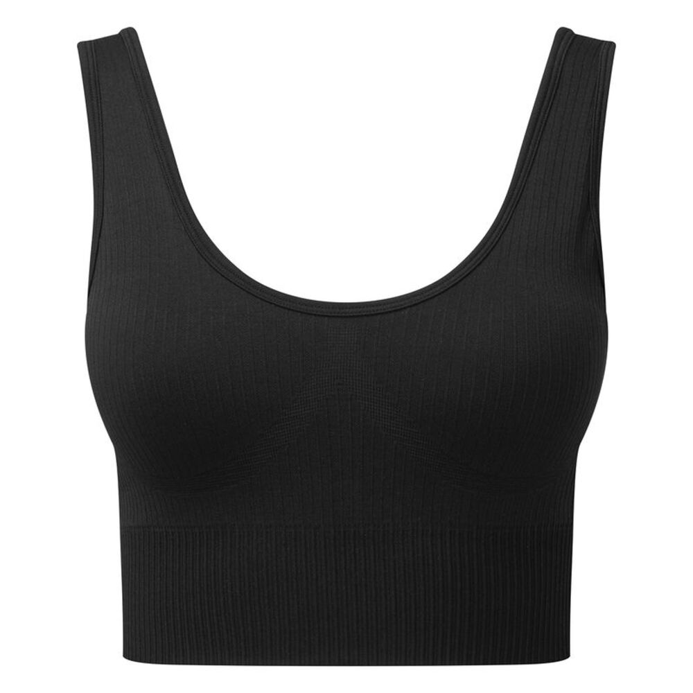 TriDri Womens/Ladies Multisport Ribbed Seamless 3D Bra / Black